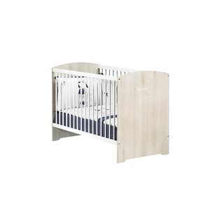 Lit bébé 120x60 - SMILE Hêtre cendré