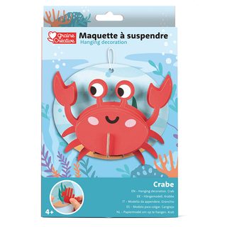MAQUETTE A SUSPENDRE CRABE 3D CARTON