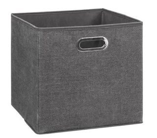 Boite de rangement en tissu gris 31x31x31cm