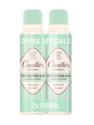 Cavaillès Déodorant Dermato 48H Anti odeurs spray lot 2x150ml