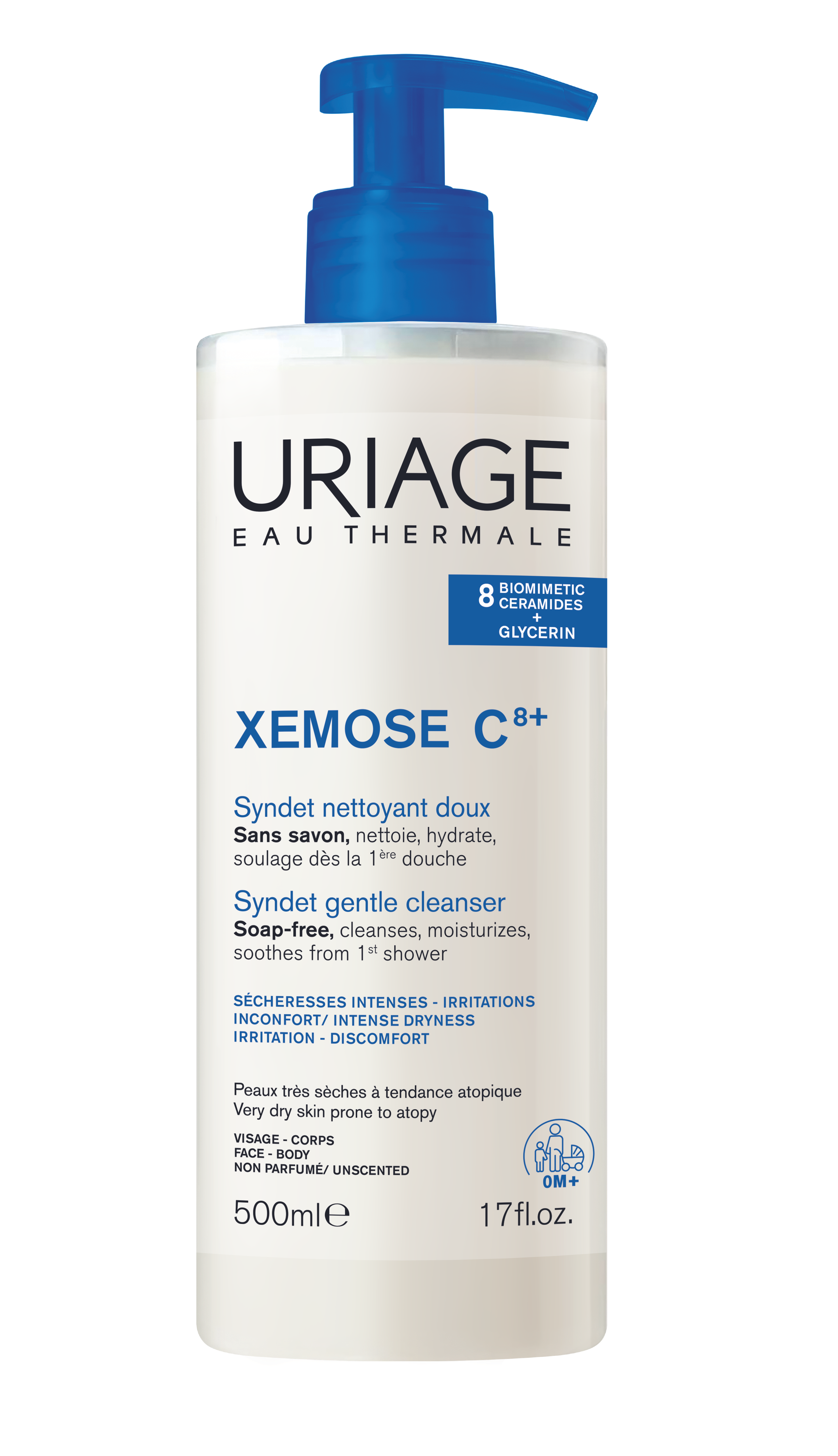 Xémose C8+ syndet nettoyant doux 500ml