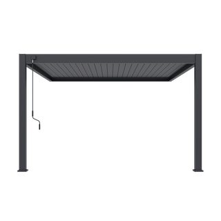 Pergola Bioclimatique Ombréa 4x4M adossée V2 - Anthracite