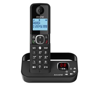 Alcatel F860 Téléphone DECT Identification de l'appelant Noir