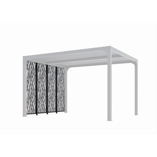 Habrita Côté moucharabieh acier gris 3 m pour pergola bioclimatique PER3630BI et PER2430BI