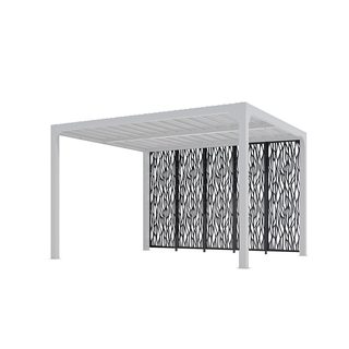 .5 panneaux moucharabieh en acier épaisseur 1,0 mm finition époxy gris anthracite pour côté 3,60 m pour pergola bioclimatique PER 3630 BI et PER 3660
