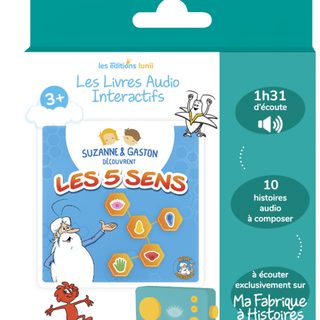 Suzanne & Gaston découvrent les 5 sens, livre audio interactif dès 5 ans pour Ma Fabrique à Histoires