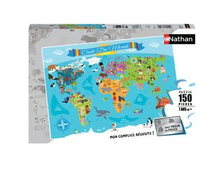 Nathan Puzzle 150 P - Carte Du Monde