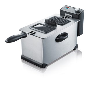 Friteuse à huile SEVERIN - FR2431en inox brossé, 2000 W, 3 L
