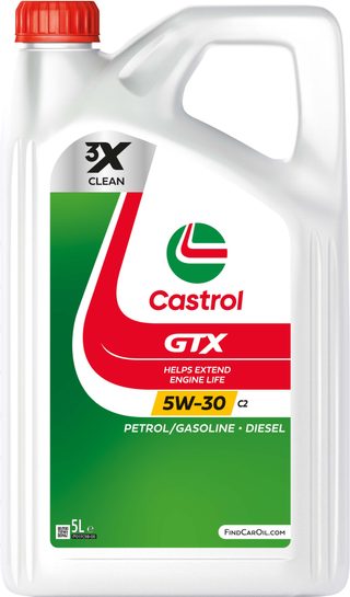 Castrol GTX 5W-30 C2, Huile Moteur, 5L