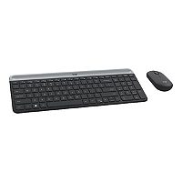 Logitech Slim MK470 clavier Souris incluse Universel RF sans fil AZERTY Français Graphite