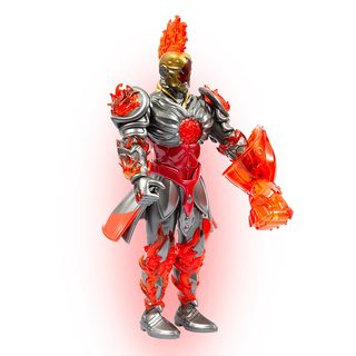 Gormiti - Figurine articulée de 27 cm Gormiti avec arme - Feu