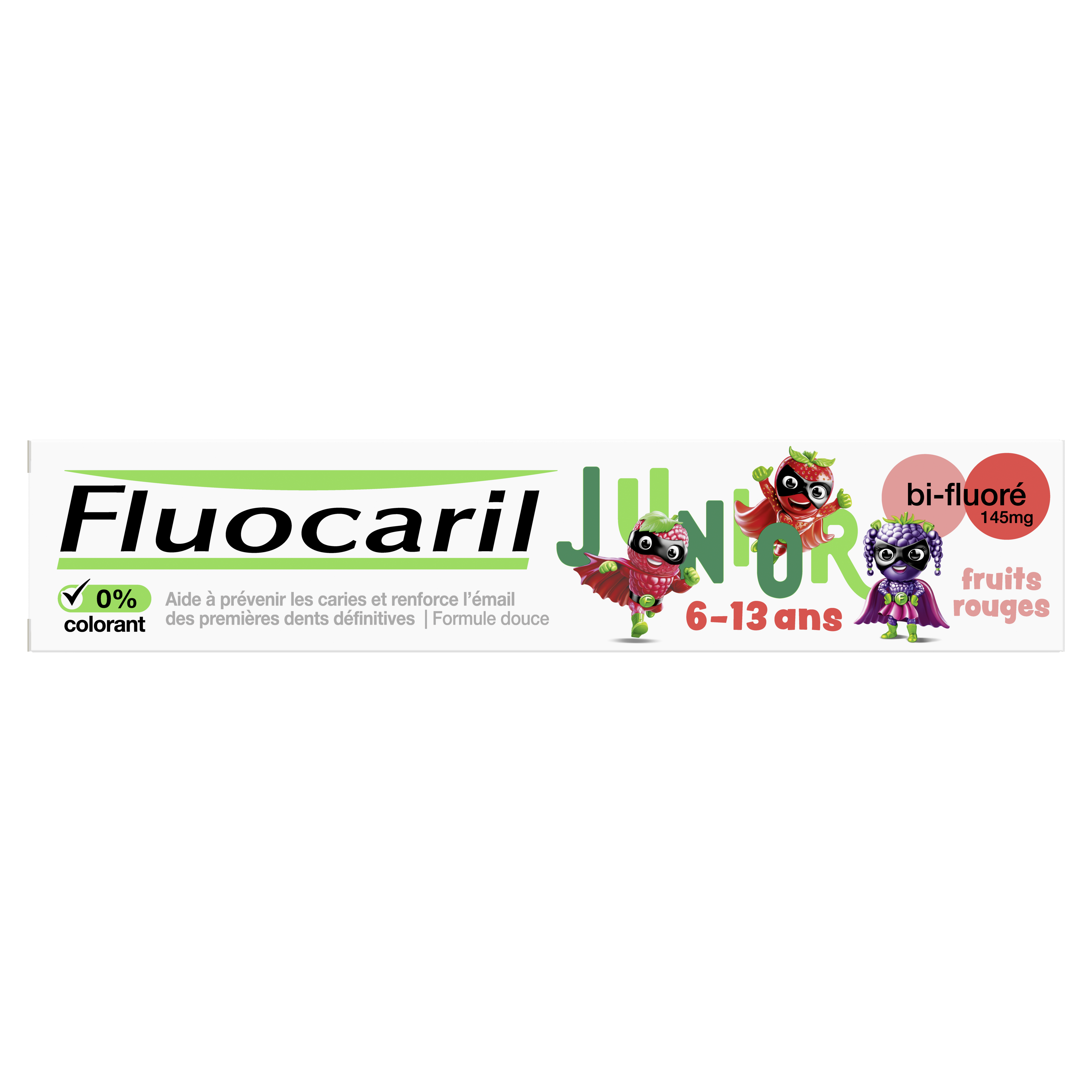 Fluocaril Dentifrice Junior 6-12 ans Fruits Rouges 75ml