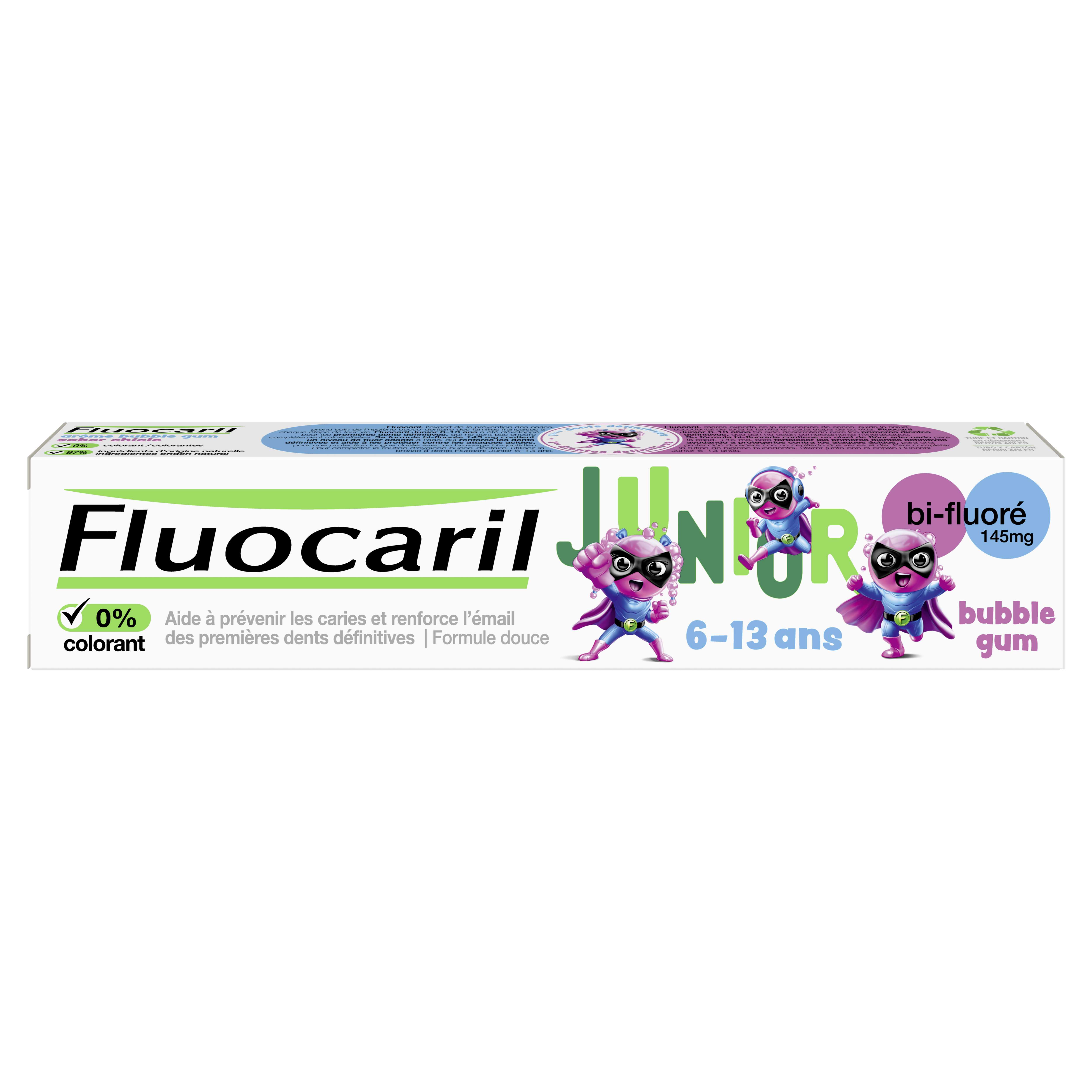 Dentifrice Junior 6-12 ans Bubble Gum 75ml