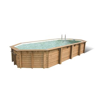 Ubbink AZURA Piscine hors sol Oval Bois