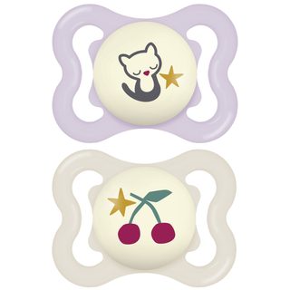 MAM Sucette Supreme Nuit 2-6 mois Silicone x2 - Coloris aléatoire