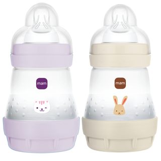 MAM Biberon Easy Start 160 ml Pack 2 SkinSoft Anticolique Micro-sterilisable