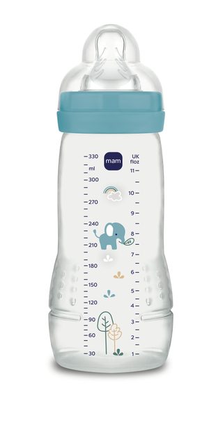 MAM Biberon Easy Active Décoré - 330ml - Océan - Tétine Débit X