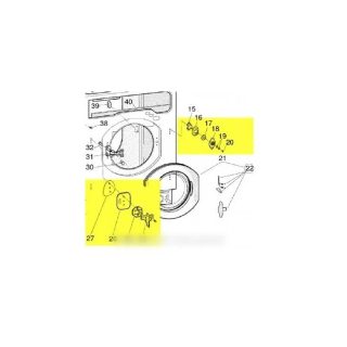 Hotpoint kit charnières de hublot lave-linge