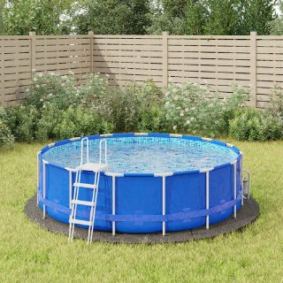VidaXL Bâche de piscine gris clair Ø366 cm