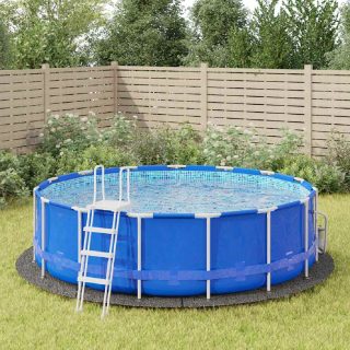 vidaXL Bâche piscine Ø458 cm - Polyester Gris