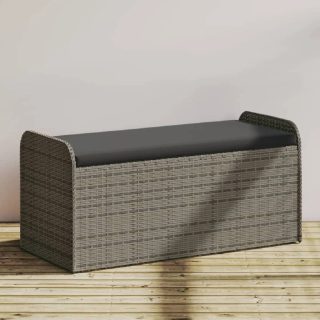 vidaXL Banc de rangement 115 cm - Gris