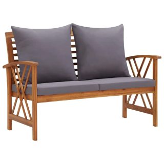 vidaXL Banc jardin avec coussins - Acacia