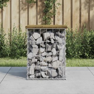 Vidaxl Banc de jardin design gabion 33x31x42 cm bois de pin imprégné 834328