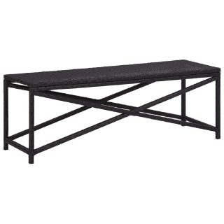 Vidaxl Banc de jardin 120 cm Résine tressée Noir 46210