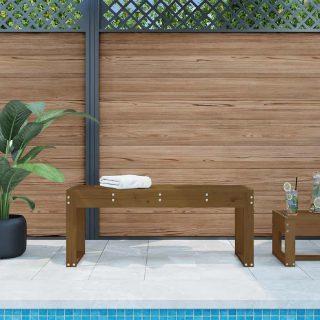 Vidaxl Banc de jardin marron miel 110x38x45 cm bois de pin massif 825096
