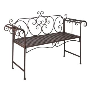 Vidaxl Banc acier marron antique 132 cm