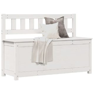 vidaXL Banc de rangement - Blanc 110x41x76,5 cm