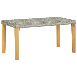 vidaXL Banc de jardin - 120 cm, Résine tressée