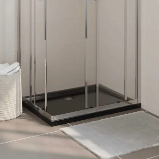 Vidaxl Receveur de douche ABS Noir 70x90 cm