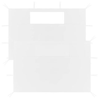 vidaXL Parois latérales de belvédère fenêtres 2 pcs - Blanc