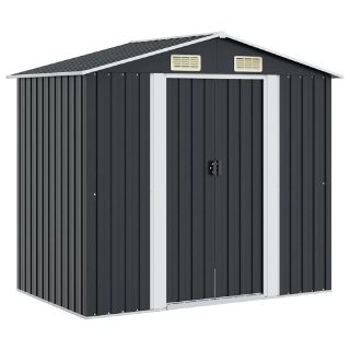 Vidaxl Abri de stockage pour jardin Anthracite Acier 204x132x186 cm 47028