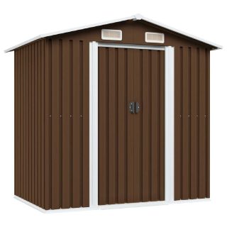 Vidaxl Abri de stockage marron 204x132x186 cm