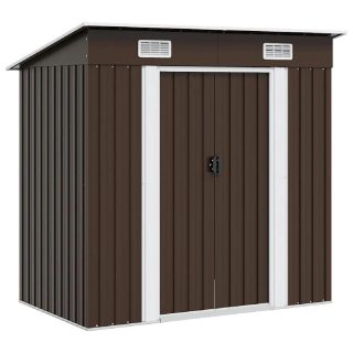 Vidaxl Abri de stockage pour jardin Marron 194x121x181 cm Acier 47027