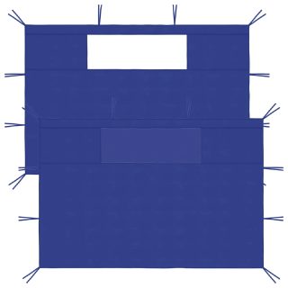 Vidaxl Parois latérales de belvédère avec fenêtres - Bleu - 4 5 x 2 1 m - 3 x 2 1 m - 200 x 70 cm