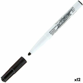 Bicwoeld Marqueur tableau blanc Bic Velleda 9581711 Pointe ronde 2 mm 12 noirs