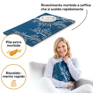 Beurer Coussin chauffant HK 35 100 W bleu - 30 x 40 cm, housse polaire lavable
