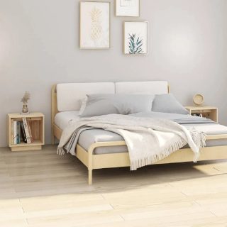 vidaXL Tables de Chevet Bois de Pin - Solide