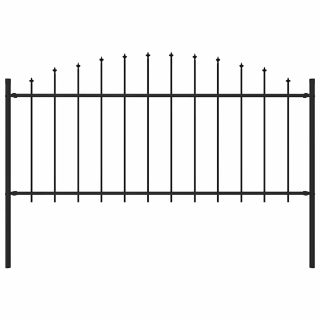 Vidaxl Clôture de jardin Woerden avec pointe en acier noir 170 x 75 cm