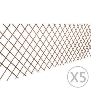 Vidaxl Clôture en treillis de saule 5 pcs 180x90 cm 140395