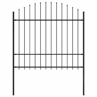 Vidaxl Clôture de jardin Acier Noir - 1,7 m