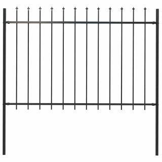 Vidaxl Clôture de jardin Woerden avec pointe en acier noir 170 x 120 cm 144926