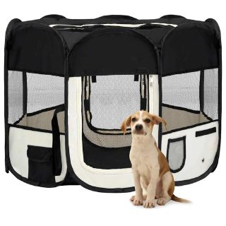 vidaXL Parc pour chiens pliable Noir 90x90x58 cm