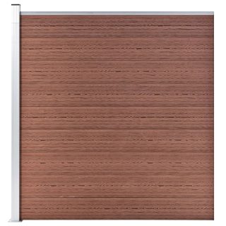 Vidaxl Clôture en WPC - Marron - 175x186 cm