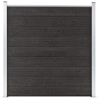 vidaXL Clôture de jardin WPC 180x186 cm - Gris