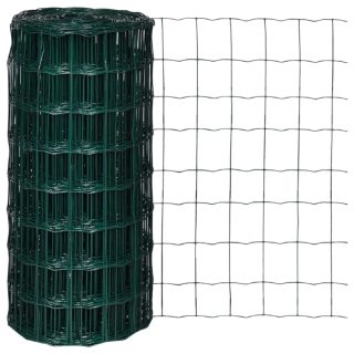 Vidaxl Clôture Euro Acier - Vert 25x0,8 m