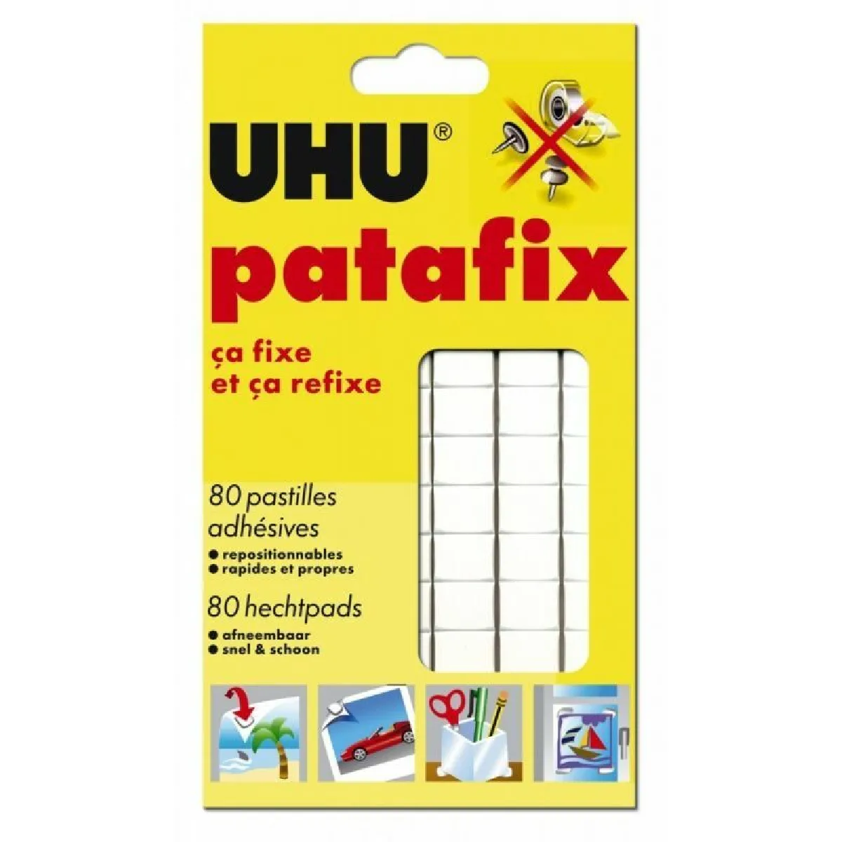Uhu Patafix bandes adhésives - Blanc